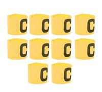 10 pezzi di corsa per esercizi di calcio, gioco di intestazione, bracciale Brassard, pasta elastica, avvolgimento, parola C. (Gialla)