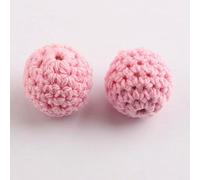 10 pezzi di cotone intrecciato rotondo fatto a mano, accessori decorativi fai da te 16 mm 20 mm - rosa chiaro - 16 mm - 10 pezzi