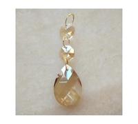 10 pezzi di cristallo a forma di champagne da 50 mm con 2 perline ottagonali e 3 anelli d'oro for la decorazione del cristallo