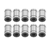 10 pezzi di cuscinetti a movimento lineare LM6UU, set di cuscinetti lineari in acciaio legato con diametro interno 6 mm, diametro esterno 12 mm e lunghezza 19 mm, boccole a basso