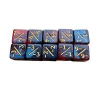 10 pezzi di dadi con simboli doppi, colori assortiti, insegnamento della matematica, conteggio, aggiunta e sottrazione,