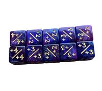 10 pezzi di dadi con simboli doppi colori per l'insegnamento della matematica, conteggio, aggiunta e sottrazione, strumento digitale in acrilico-D