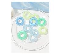 10 pezzi di elastici for capelli a spirale con cordino telefonico rosa, elastici for capelli a spirale for capelli spessi, elastici for capelli da donna, elastici for capelli senza pieghe(Blue)