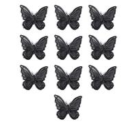 10 Pezzi Di Farfalla A Farfalla Nera, Forcine Ricamato, Forcine Semplici, Elei Forcine, Accessori Per La Decorazione In Stile Per Capelli.