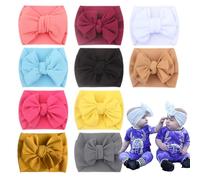 10 pezzi di fasce per bambini, fascia elastica a nodo morbido con bombe per capelli Accessori per capelli per 0-3 anni neonati neonati, colore casuale