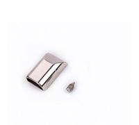 10 Pezzi di Ferma Cerniera in Metallo, Clip di Coda, Testa di Tappo con Vite, Accessori for Abbigliamento Fai da Te, fornitori di Artigianato in Pelle(A Silver)