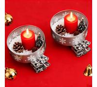 10 pezzi di fermagli per candele per albero di Natale, portacandele robusti e