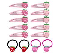10 Pezzi Di Forcine Di Fragole E 4 Pezzi Di Passanti Per Capelli Alla Fragola, Accessori Per Capelli Creativi, Accessori Per Capelli Divertenti, Accessori Per Acconciatura.