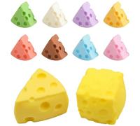 10 pezzi di formaggio, morbidi blocchi di decompressione per formaggio, accessorio calmante portatile, per l'umore, ornamento leggero per il relax per l'uso quotidiano a casa, ufficio e scenari di