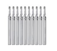 10 pezzi di fresa a spirale con taglio verso l'alto, gambo da 3,175 mm, fresa a un solo flauto, set di frese in carburo for alluminio, plastica, acrilico, legno(3.175x3.175x22x38)