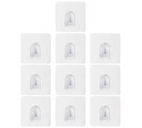 10 Pezzi Di Ganci Trasparenti, Semplici Ganci Da Bagno, Ganci In Plastica Senza Calpestio, Accumulo Di Articoli Per La Casa, Adatti Per Cucina, Bagno E Ingresso.