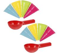 10 pezzi di giocattoli da spiaggia, giocattoli di sabbia di plastica colorati, set di stampi per coni e palette gelato educativi e divertenti per bambini, amanti dei dessert per l'uso quotidiano