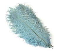 10 pezzi di grandi piume di struzzo da 15-50 cm, piume soffici giallo oro per artigianato fai da te, centrotavola per matrimoni, decorazioni, accessori - azzurro - 25-30 cm 10-12 pollici