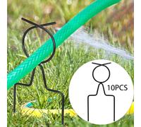 10 pezzi di guida per tubo da giardino, picchetto in metallo per la
