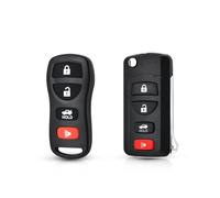 10 Pezzi di Guscio per Chiave Auto con Telecomando a Conchiglia modificato per Pathfinder, Titan, Versa, Maxima, Frontier, Murano, Infiniti (Modello 2)