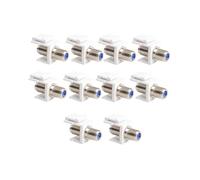 10 Pezzi di Inserti per Cavo Coassiale, Prolunga per Cavo RG6 Tipo F Femmina-Femmina per Placca A Muro e Pannello di Permutazione