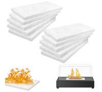 10 pezzi di lana ceramica per bioetanolo: 30 x 20 cm, spugna in ceramica per caminetti da tavolo a bioetanolo, spugna di lana di ceramica, per interni ed interni, in lana e ceramica