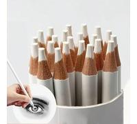 10 pezzi di matite di carbone bianco, adatte per schizzi, ombreggiatura e sfumature - realizzate in legno, con punte appuntite di oltre 2 mm, con anima in plastica/metallo e gomma da cancellare - idea