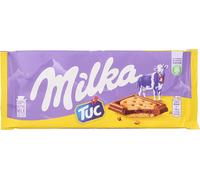 10 pezzi di milka tuc tavoletta di cioccolato al latte con cracker tuc - 87 gr