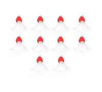 10 pezzi di mini bambole natalizie, set di figure per casa delle bambole, marionette a tema natalizio per scenografie fai-da-te e accessori fotografici, realizzate in legno e