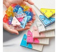 10 pezzi di molletta angolari triangolari multifunzionali e creative, fermagli per libri da ufficio, fermagli anti-rotolamento per carta di prova, fermagli per appunti, fermagli angolari per biglietti