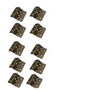10 Pezzi Di Montaggio For Mobili Accessori Hardware Porta Dell'armadietto Degli Attrezzi Cerniera In Ferro A Cinque Fori Tre Pieghe Placcatura Domestica(Bronze 10pcs)