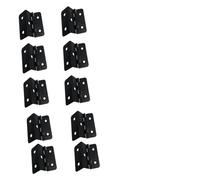 10 Pezzi Di Montaggio For Mobili Accessori Hardware Porta Dell'armadietto Degli Attrezzi Cerniera In Ferro A Cinque Fori Tre Pieghe Placcatura Domestica(Black 10pcs)