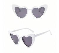 10 pezzi di occhiali decorativi a forma di cuore, carini e divertenti, adatti sia per uomini che per donne, ideali per matrimoni, feste da ballo e così via, di colore bianco, per Natale Tagli UnicaPol
