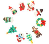 10 pezzi di ornamento natalizio adorabile in silicone, ornamento natalizio