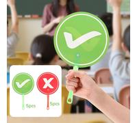 10 pezzi di palette per votare, verde, rosso, sì e no, per la scuola materna