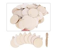 10 pezzi di palline di Natale rotonde in legno di Buon Natale, etichette, palline di Natale, decorazioni fai da te, ornamenti artigianali, decorazioni for il nuovo anno.(12x10cm)