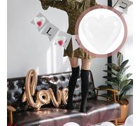 10 pezzi di palline di plastica trasparenti riempibili a forma di cuore fai da