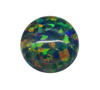 10 pezzi di perline di opale sciolte, pietre cabochon a base piatta, gioielli, preziose sintetiche miste, pietre rotonde multicolori opali-OP35-4,0 mm 10 pezzi