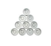 10 pezzi di perno di livello dell'asta centrale, perlina di livello in metallo rotonda da 19 * 11 mm(WHITE)