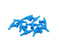 10 Pezzi di plastica Acquario Fish Tank 2 vie Pompa d'aria Valvole controllo, Blu Controllo del gasolio d'acqua