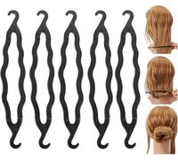 10 pezzi di plastica per chignon e chignon, accessori per acconciature fai da te, accessori per chignon e corone, modellatori per chignon e corone