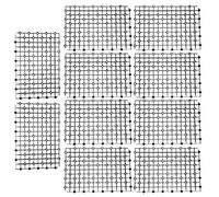 10 pezzi di plastica per giunzioni, filtro per acquario, griglia inferiore, piastra per filtro, accessori per scheda filtro per acquario, resistente griglia per filtro per (Nera)