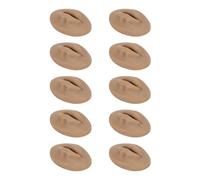 10 Pezzi di Pratica del Tatuaggio in Silicone Modello di Labbra - Pratica delle Labbra Finte a Bocca Aperta 3D per Allenamento Semi Permanente, Colore della Pelle Chiara (Colore della pelle scuro)