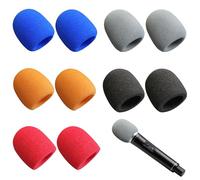 10 pezzi di protezione antipop microfono, microfono antivento, schiuma antibatterica, protezione per microfono per KTV, feste di famiglia, attività e performance palcosceniche