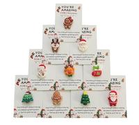 10 Pezzi di Regali di Abbraccio Natalizio da Tasca con Cartolina Ispiratrice, Doni Positivi di Babbo Natale, Decorazioni per l'Atmosfera Festiva, Regali di Apprezzamento per Colleghi, Amici e Famiglia