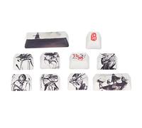 10 Pezzi di Ricambio Copritasti, Esc Ctrl Alt Fai da Te PBT Copritasti, Modello di Pittura a Inchiostro Cinese Splendente Accessori Fai da Te per Tastiere Meccaniche a