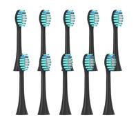 10 pezzi di ricambio for nuovo tipo for testine for spazzolino da denti P7/Y8 spazzola morbida for denti elettrici testina di pulizia ugello for denti bianchi (Color : Black10PCS)