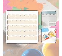 10 pezzi di rifiniture decorative in legno a forma di ventaglio fai da te