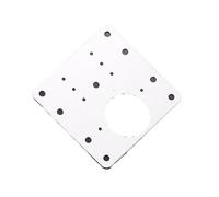 10 pezzi di riparazione for cerniere in acciaio inossidabile, piastra fissaggio for porta dell'armadio, posizione del foro della cerniera per Porta in AcciaioInox(Silver 1)