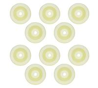 10 pezzi di ruota in nylon bianco, puleggia rotonda da 2,5 pollici, carrello a rullino, resistente e con capacità di carico di 25 kg, rullo in nylon antiscivolo con rotazione