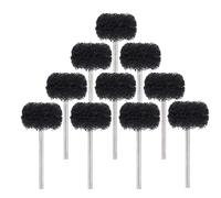 10 Pezzi Di Ruote Di Lucidatura In Nylon For Mini Trapano, Spazzola Abrasiva Con Gambo Da 3 Mm/2,35 Mm Compatibile Con Set Di Accessori For Utensili Rotanti Dremel(Black 10PCS,3mm Shank)
