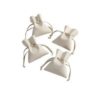 10 pezzi di sacchetti for gioielli, buste con patta, organizer for anelli, orecchini, pendenti, braccialetti, confezione regalo per collane, orecchini, bracciali(7x8cm,Cream)