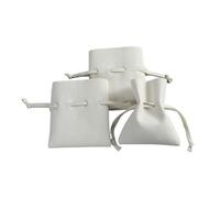 10 pezzi di sacchetti for gioielli, buste con patta, organizer for anelli, orecchini, pendenti, braccialetti, confezione regalo per collane, orecchini, bracciali(7x8cm,Beige)