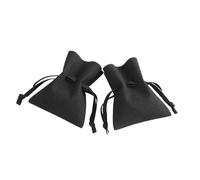 10 pezzi di sacchetti for gioielli, buste con patta, organizer for anelli, orecchini, pendenti, braccialetti, confezione regalo per collane, orecchini, bracciali(8x10cm,Black)