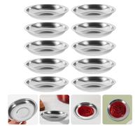 10 pezzi di salsa in acciaio inossidabile piatti mini piattini ciotola per